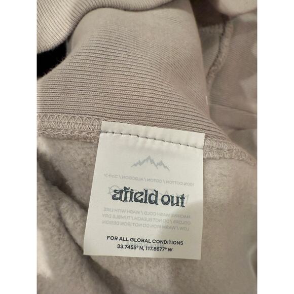 Afield out Spotted Dyed Sand Brown White Crewneck Size Medium NWOT - Picture 7 of 7